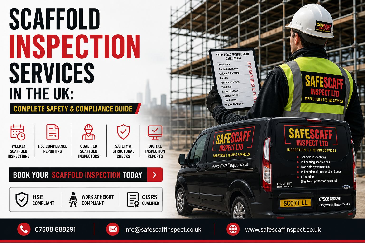 SafeScaff Inspect Ltd scaffold inspection services with qualified inspectors.